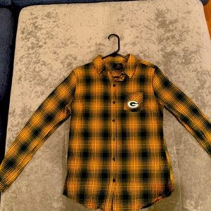 NFL Juniors Collection Green Bay Packers long sleeve flannel MED/WMN S